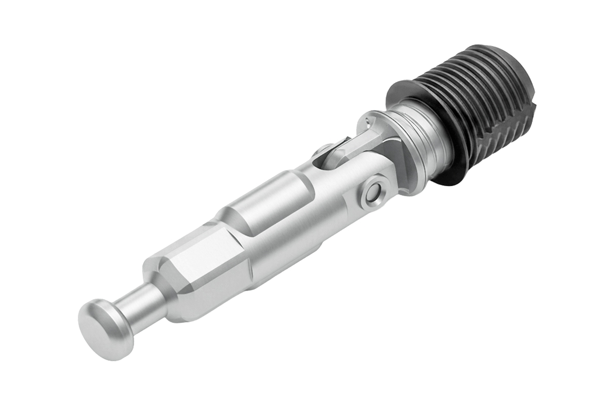 Шток эксцентрика Jinio J6-8 угловой односторонний, с резьбой М6 и футоркой