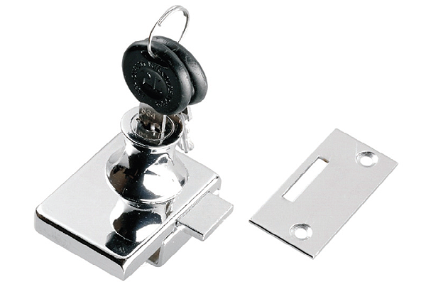 Замок для стекла на две двери Amix, хром