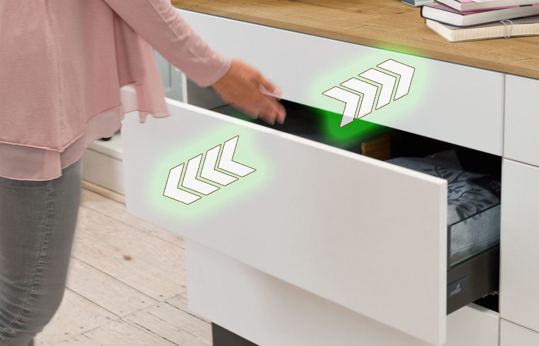 Выдвижной ящик открывание нажатием + плавное закрывание Innotech Atira P2O Silent