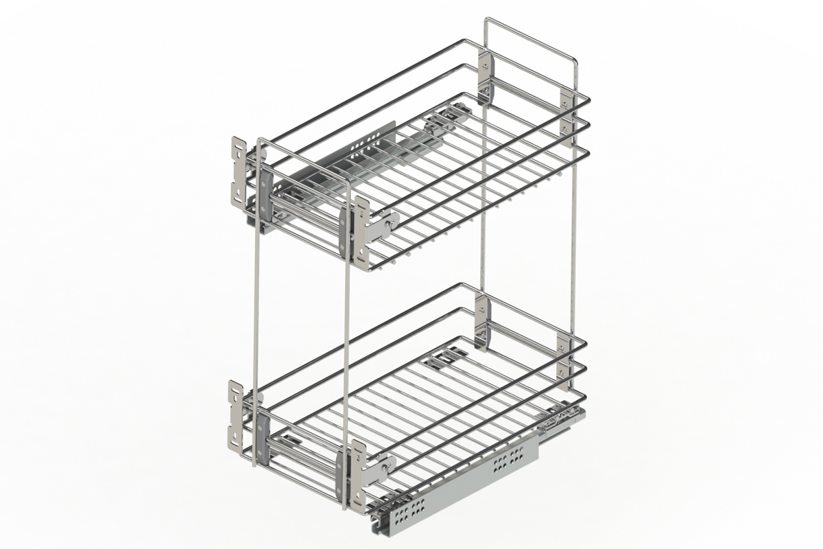 Корзина кухонная на направляющих Hettich Actro с доводчиком, 300 мм, хром