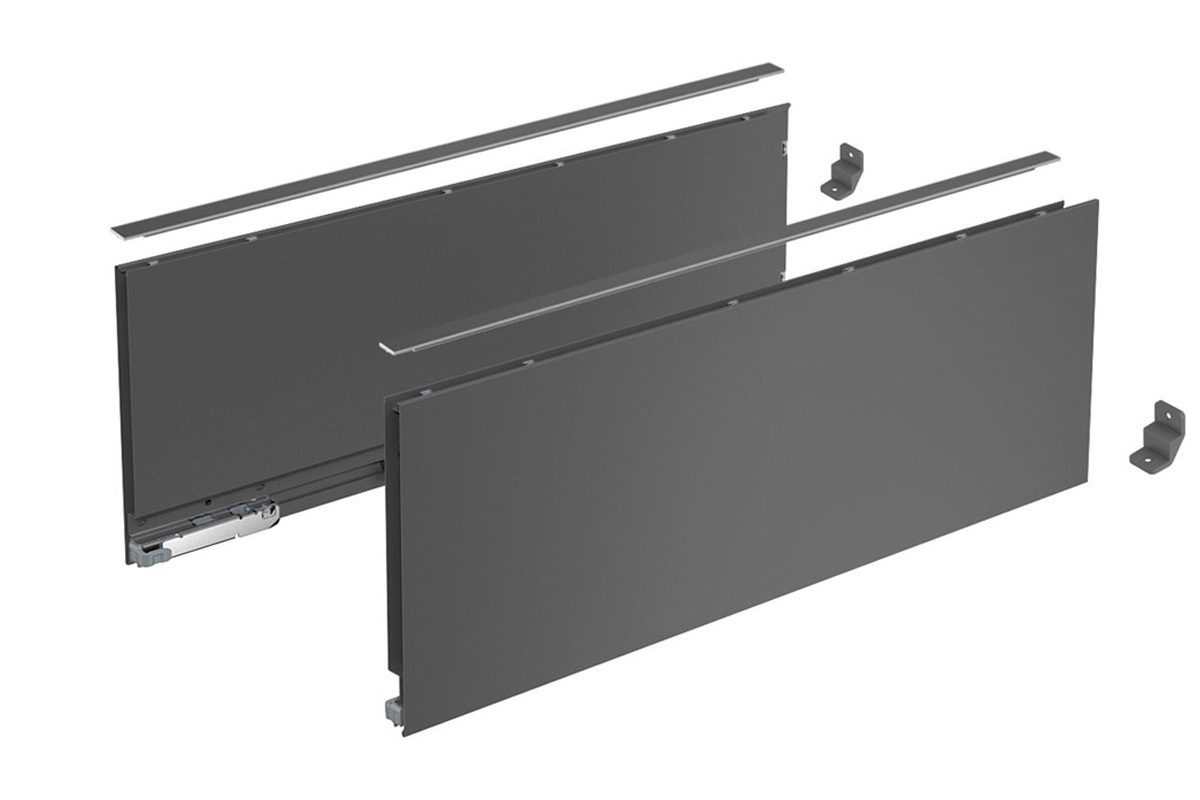 Боковины H=187 мм ящика Avantech You (без направляющих, без крепежа фасада), 500 мм, антрацит